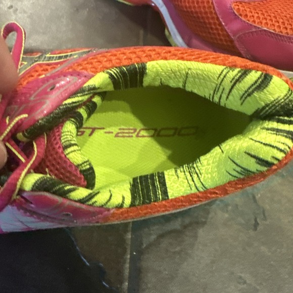 Asics Womens GT 2000 Orange Running Shoes Sneakers Size 9.5 - Picture 11 of 16